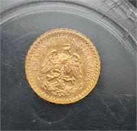 1946 Mexico Gold 2 1/2 Pesos