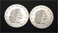 2 -World Wide Mint American Eagle 1oz 999 Silver
