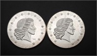 2 -World Wide Mint American Eagle 1oz 999 Silver