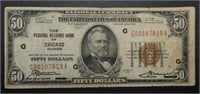 1929 $50 National Currency
