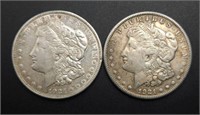 2 -  1921  Morgan Dollars  1-S, 1-D