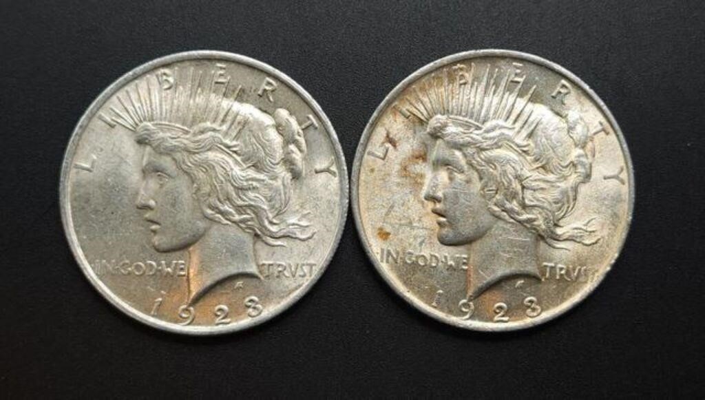 2 -  1923 Peace Dollars