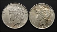 2 - 1922 Peace Dollars