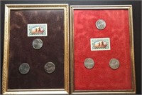2 - Framed 2004 Coins & Stamps