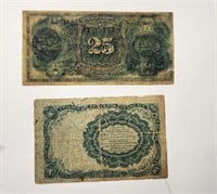 2 Pieces of Fractional Currency