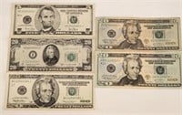 5 - US Federal Reserve Star Notes