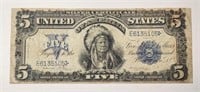 1899 $5 US Silver Certificate