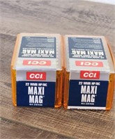 2 - 50 Round Boxes CCI 22 Magnum Ammo