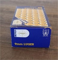 34 Round Box PMP 9mm Luger Ammo