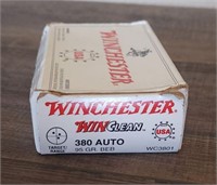 50 Round Box Winchester 380 Auto Ammo