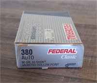 50 Round Box Federal 380 Auto Ammo