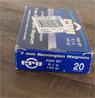 20 Round Box PPU 7mm Rem Mag, 140gr. Ammo