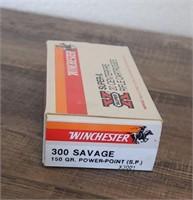 20 Round Box Winchester 300 Savage, 150gr. Ammo