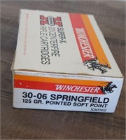 20 Round Box Winchester 30-06, 125gr. Ammo