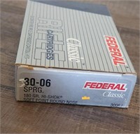 20 Round Box Federal 30-06, 180gr. SP RN