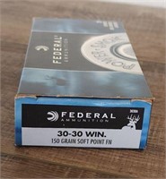 20 Round Box Federal 30-30, 150gr. SP