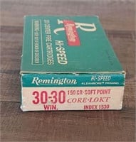 20 Round Box Remington 30-30, 150gr. SP Ammo
