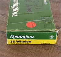 20 Round Box Remington 35 Whelen, 12 Ammo, 8 Brass