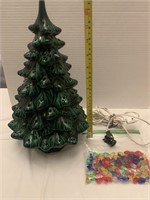 Holland Ceramic Christmas Tree Lighted 13"