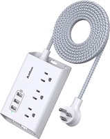 NEW Power Strip w/3 Outlets Extender & 3 USB Ports