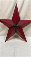 22 inch red metal star