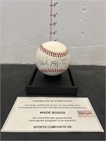 Wade Boggs autographed baseball