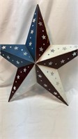 Red White and blue metal star