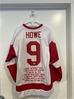 Gordon Howe inscribed and autographed jersey