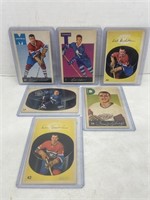 NHL Old Time Hockey Cards. Six 1962-63 Parkhurst