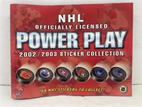 NHL Power Play 2002/2003 Sticker Collection.