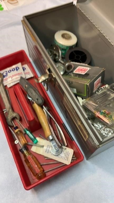 Craftsman toolbox with tools and hardware