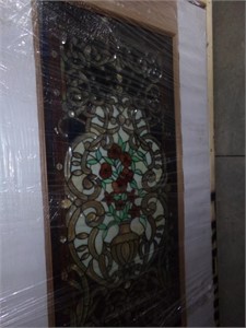 36" stained glass entry door, new old stock