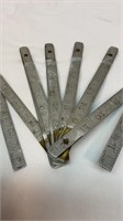Vtg Luvan Co all metal foldable ruler