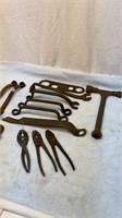 Antique Ford pliers, wrenches, misc.