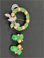 Marvella brooch and clip on earrings set