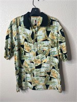 Y2K Tori Richard Straw Huts Hawaiian Shirt
