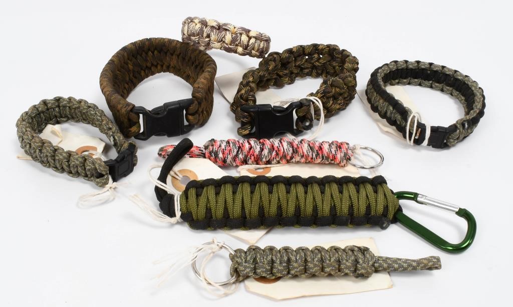 Military paracord survival bracelets & Keychains