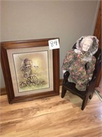 Prairie Doll, Chair, and Picture
