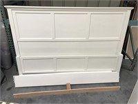 Mission Style King Size Painted White Mahogany Bed