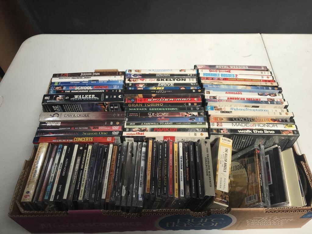Assortment of DVDs& CDS - Walk the Line