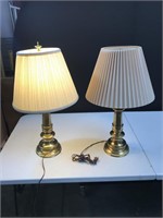 Pair of Brass Lamps