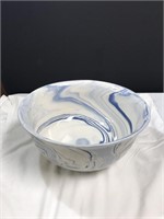 Ceramic Blue Swirl Bowl