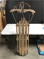 Wooden with metal Runners Sled by Speedway