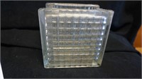 Vintage Glass Block w/open top