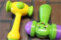 Collection of 2 Child's Rattle Hammers