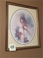 Wall Shelf with Bird Figurine and Lady in Hat Pic