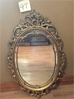 Ornate Mirror with Gold Frame