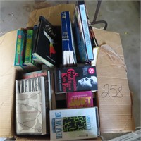 NO SHIP: Box of Paperback and Hard Back Books