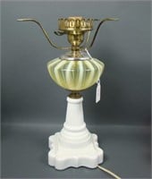 LG Wright Vaseline Opal Lamp on MG Base