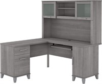 Bush Furniture Somerset L Desk  Platinum Gray